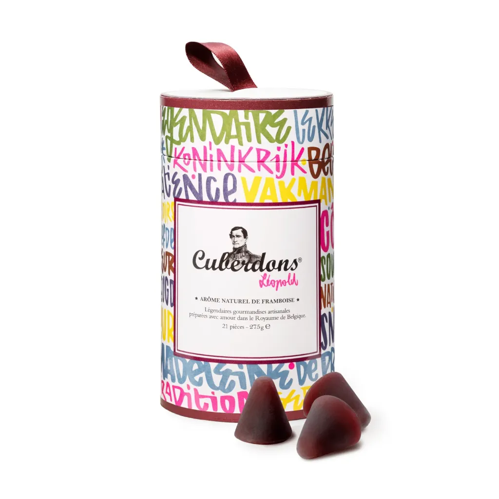 Doosje met 21 Cuberdons Léopold Neuzekes (275g)+ zakje  (LIMITED EDITION 2026)